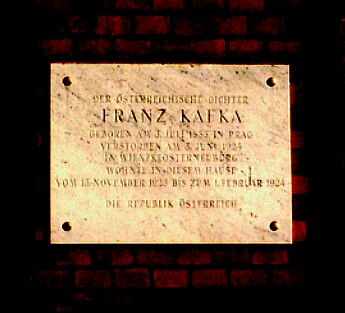 Kafka Gedenktafel Berlin Grunewaldstrasse